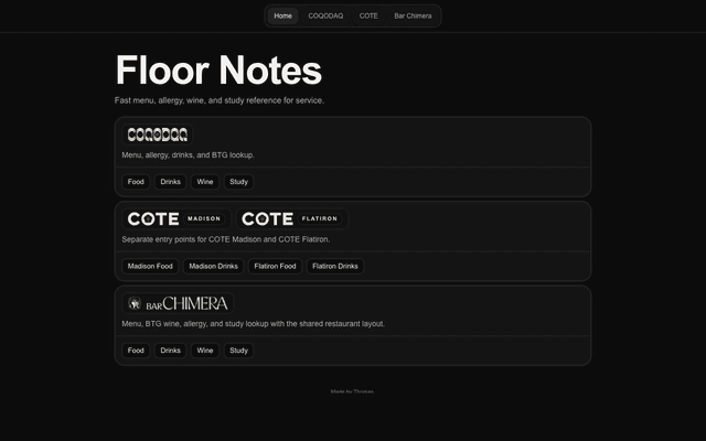 Floor Notes